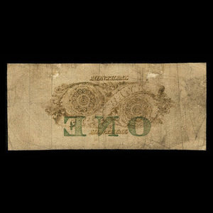 Canada, Banque de la Cité, 1 dollar : 1 janvier 1857