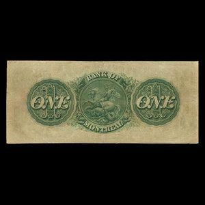 Canada, Banque de Montréal, 1 dollar : 3 janvier 1859