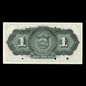 Jamaïque, Banque Nouvelle-Écosse, 1 livre(anglaise) : 2 janvier 1900