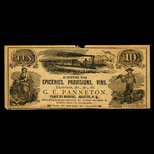 Canada, G.E. Panneton, aucune dénomination : 1887