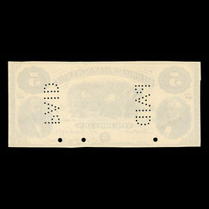 Canada, Imperial Bank of Canada, 5 dollars : 1 mars 1875