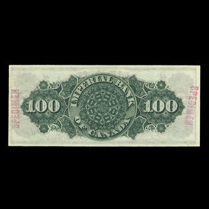 Canada, Imperial Bank of Canada, 100 dollars : 2 janvier 1920