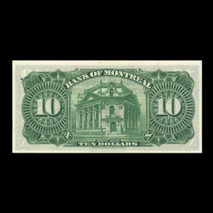 Canada, Banque de Montréal, 10 dollars : 3 janvier 1938