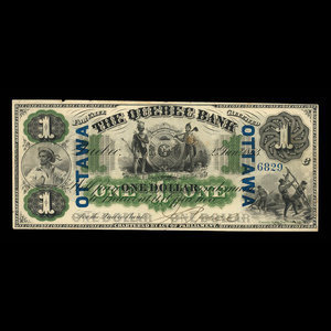 Canada, Banque de Québec, 1 dollar : 2 janvier 1863