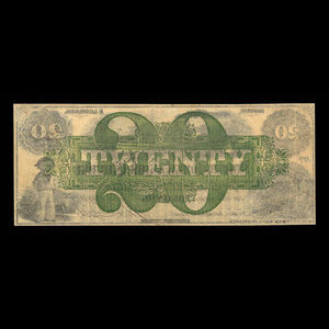 Canada, International Bank of Canada, 20 dollars : 1 juin 1859