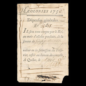 Canada, Administration coloniale française, 24 livres : 1 juin 1756