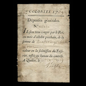 Canada, Administration coloniale française, 96 livres : 1 novembre 1759