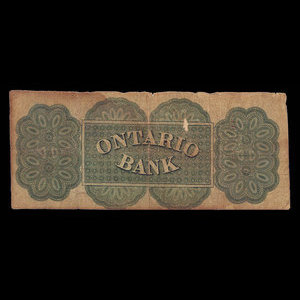 Canada, Ontario Bank, 1 dollar : 15 août 1857