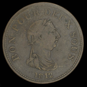 Canada, inconnu, 1 penny : 1812