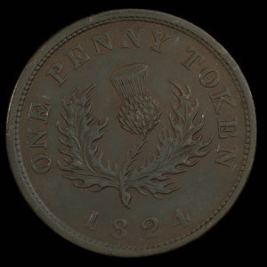 Canada, Province de la Nouvelle-Écosse, 1 penny : 1824