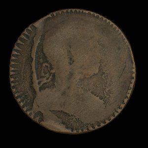 Canada, inconnu, 1/2 penny : 1838