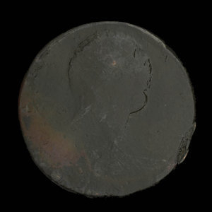 Canada, inconnu, 1/2 penny : 1838