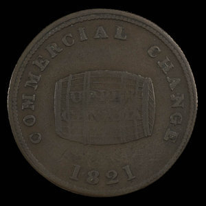 Canada, inconnu, 1/2 penny : 1821