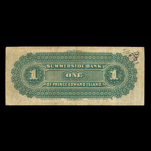 Canada, Summerside Bank of Prince Edward Island, 1 dollar : 1 décembre 1884