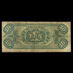 Canada, Halifax Banking Company, 10 dollars : 1 octobre 1880
