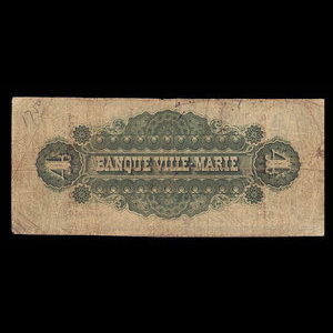 Canada, Banque Ville-Marie, 4 dollars : 2 janvier 1873