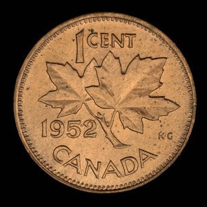 Canada, Georges VI, 1 cent : 1952