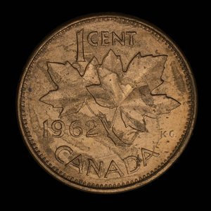 Canada, Élisabeth II, 1 cent : 1962