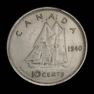 Canada, Georges VI, 10 cents : 1940