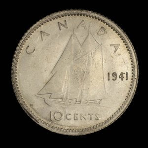 Canada, Georges VI, 10 cents : 1941