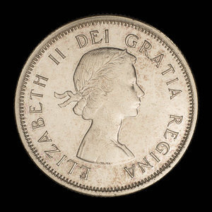 Canada, Élisabeth II, 25 cents : 1964