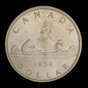 Canada, Élisabeth II, 1 dollar : 1959