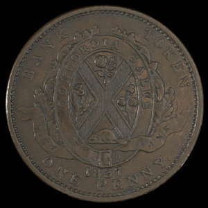 Canada, Banque de la Cité, 1 penny : 1837