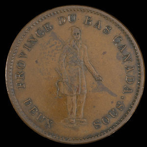 Canada, Banque de la Cité, 1 penny : 1837