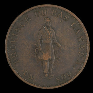 Canada, Banque de Montréal, 1/2 penny : 1837