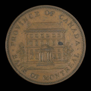 Canada, Banque de Montréal, 1 penny : 1842