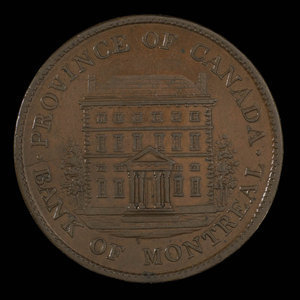 Canada, Banque de Montréal, 1/2 penny : 1842