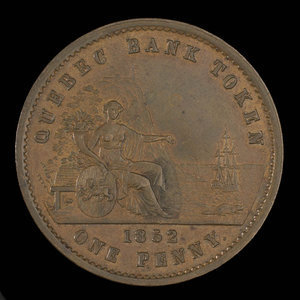 Canada, Banque de Québec, 1 penny : 1852