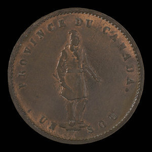 Canada, Banque de Québec, 1/2 penny : 1852