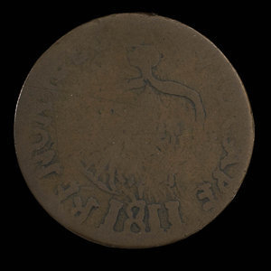 Canada, inconnu, 1/2 penny : 1811