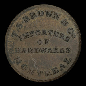 Canada, T.S. Brown & Company, 1/2 penny : 1837