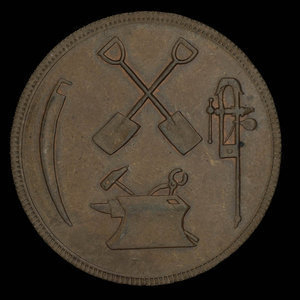 Canada, T.S. Brown & Company, 1/2 penny : 1837