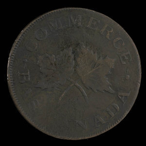 Canada, J.H. Roy, 1 sou : 1838