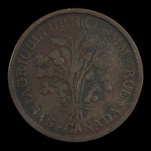Canada, inconnu, 1 sou : 1838