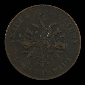 Canada, inconnu, 1 sou : 1838