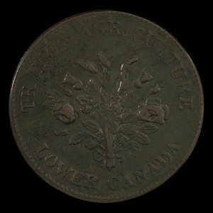 Canada, Banque de Montréal, 1 sou : 1838