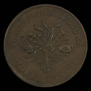 Canada, Banque de Montréal, 1 sou : 1838