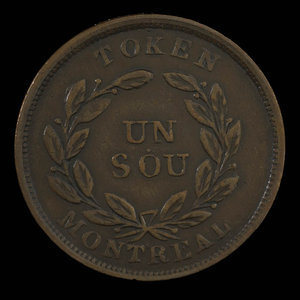 Canada, Dexter Chapin, 1 sou : 1838