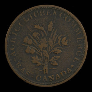 Canada, Dexter Chapin, 1 sou : 1838