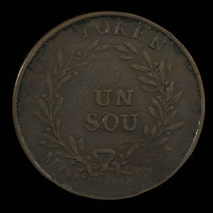 Canada, inconnu, 1 sou : 1838
