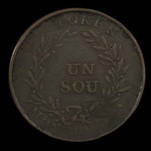 Canada, inconnu, 1 sou : 1838