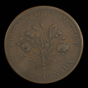 Canada, Banque de Montréal, 1 sou : 1838