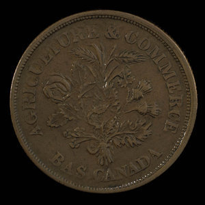 Canada, Banque du Peuple (People's Bank), 1 sou : 1838