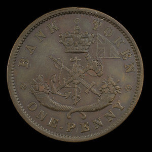 Canada, Bank of Upper Canada (York), 1 penny : 1852