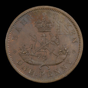 Canada, Bank of Upper Canada (York), 1 penny : 1854