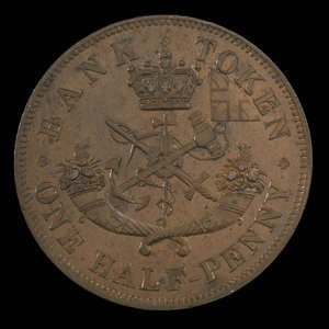 Canada, Bank of Upper Canada (York), 1/2 penny : 1850